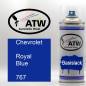 Preview: Chevrolet, Royal Blue, 767: 400ml Sprühdose, von ATW Autoteile West.